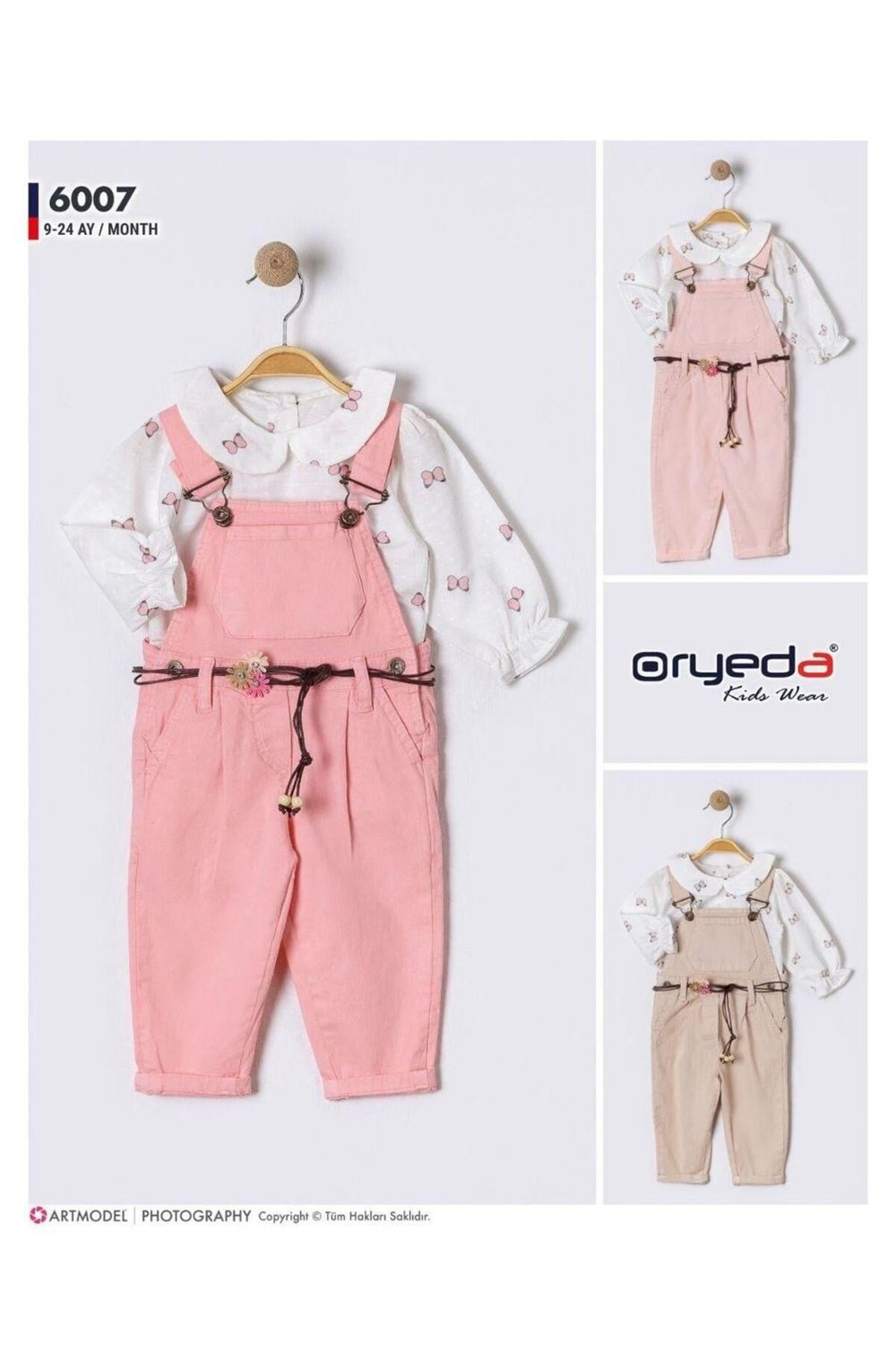 pembe kız çocuk selopet takım
