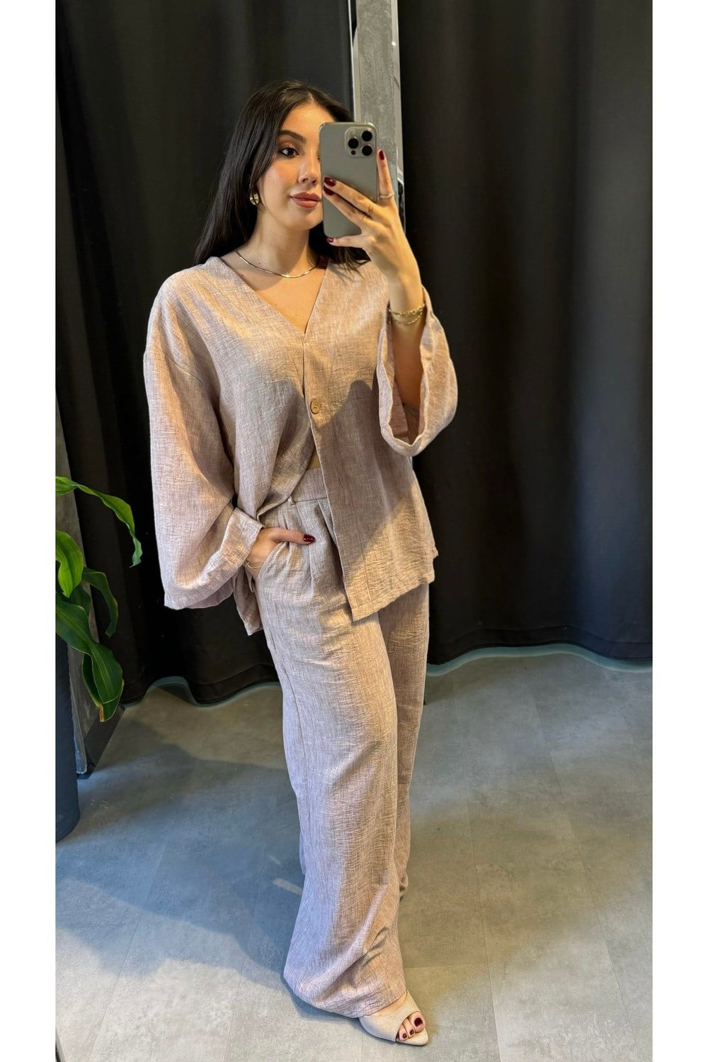 Keten Kimono Takım
