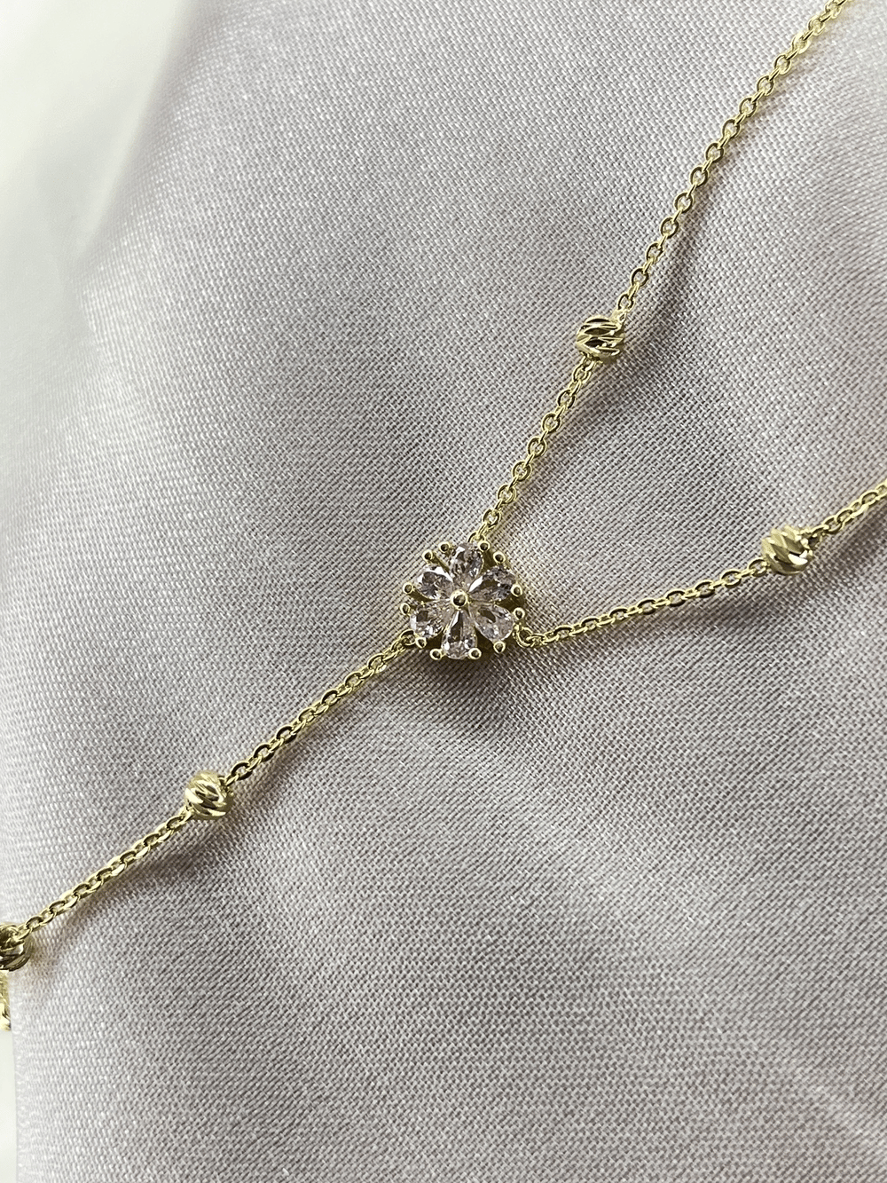 Fashion Jewelry Vip Çicek Detaylı Zirkon Taşlı Kadın Şahmeran Gold