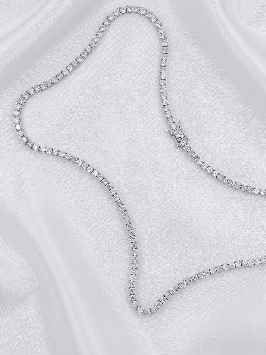 Döküm Su Yolu 3mm Silver Kolye