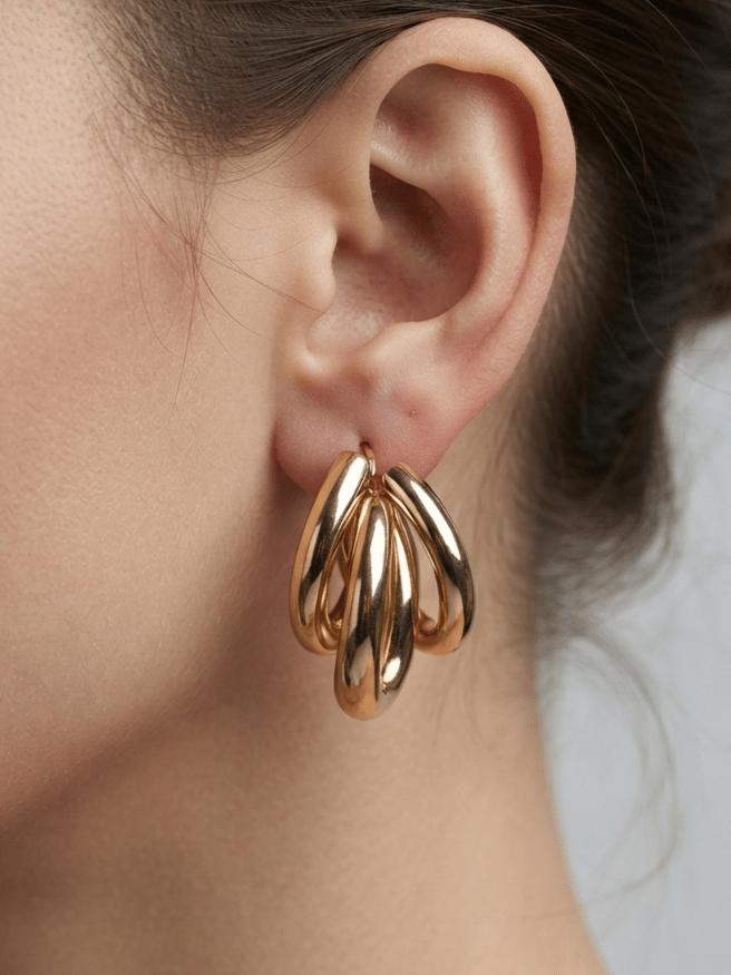 Milano Gold Halka Küpe