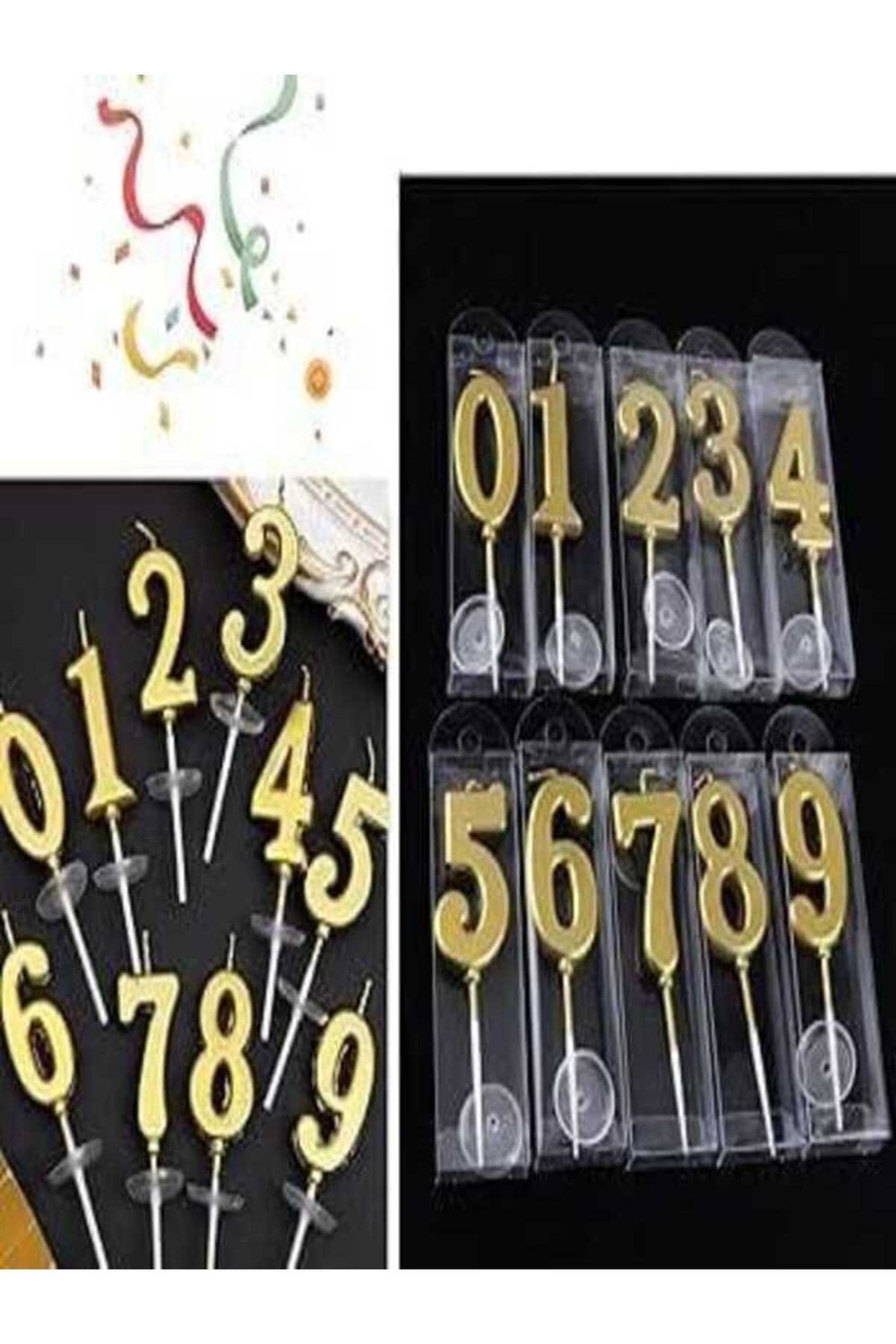 0 dan 9 a kadar gold mini rakam sayı MUM Seti,10lu gold balon