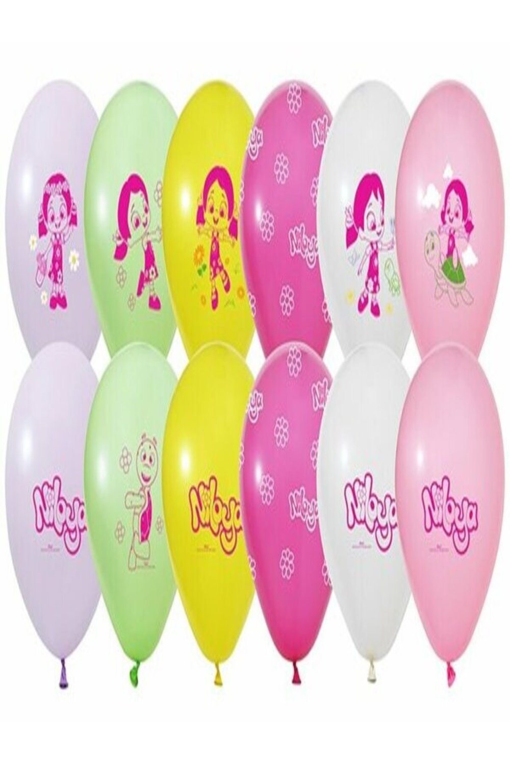 12 İNÇ BASKILI NİLOYA RENKLİ BASKILI PASTEL BALON 5