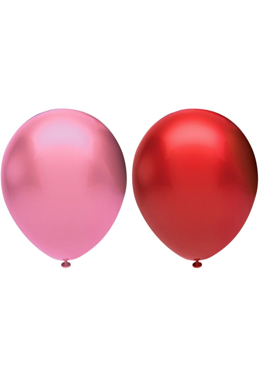 40’lı Metalik Balon Seti, 2 Renk X 20, Pembe, Turkuaz. Helyum Uyumlu