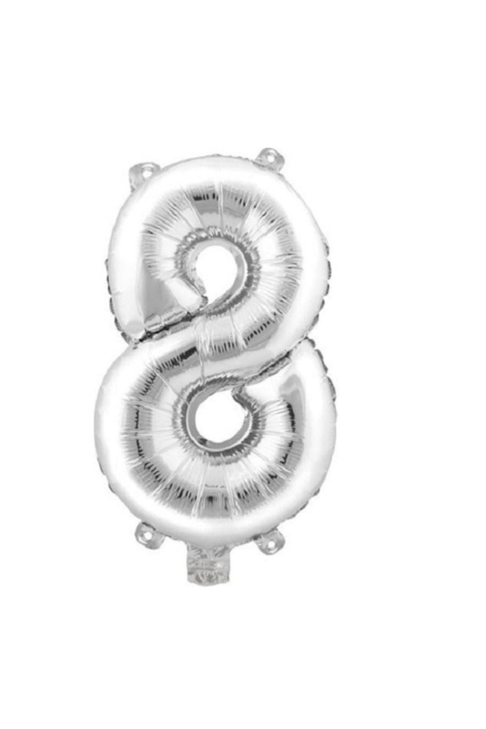 8 (gümüş) Rakam Folyo Balon - 90 Cm - Gümüş Folyo Rakam Balon