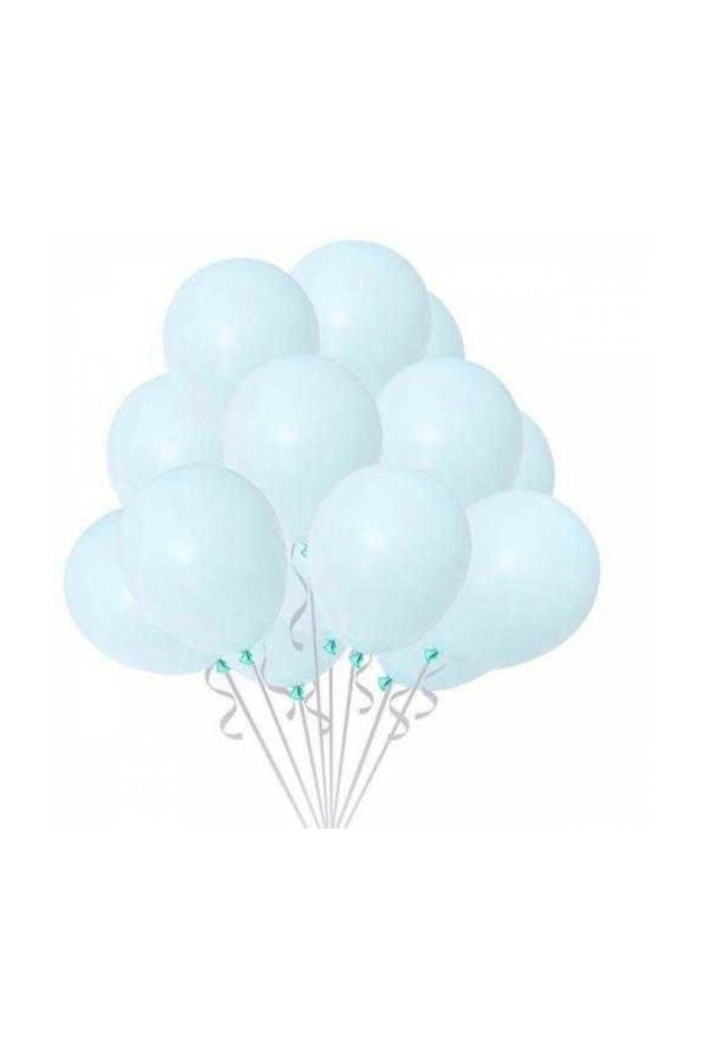 Açık Mavi Makaron Balon 10lu Paket