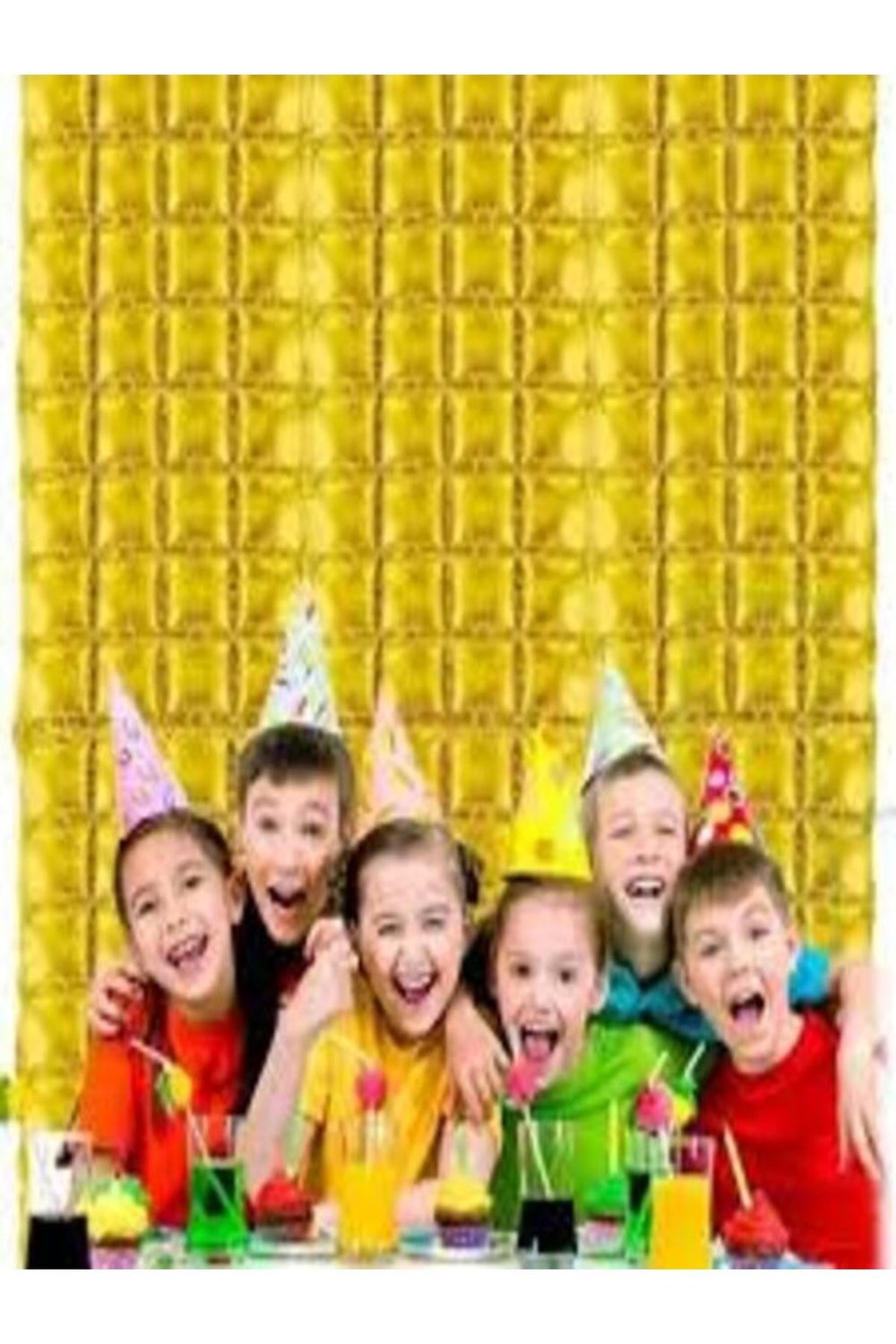 Arka Fon Folyo Balon Perde Gold 60x120 cm