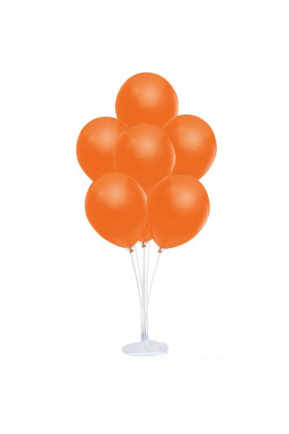 Balon Standı Ve 10 Adet Sedefli Metalik Turuncu Balon Seti