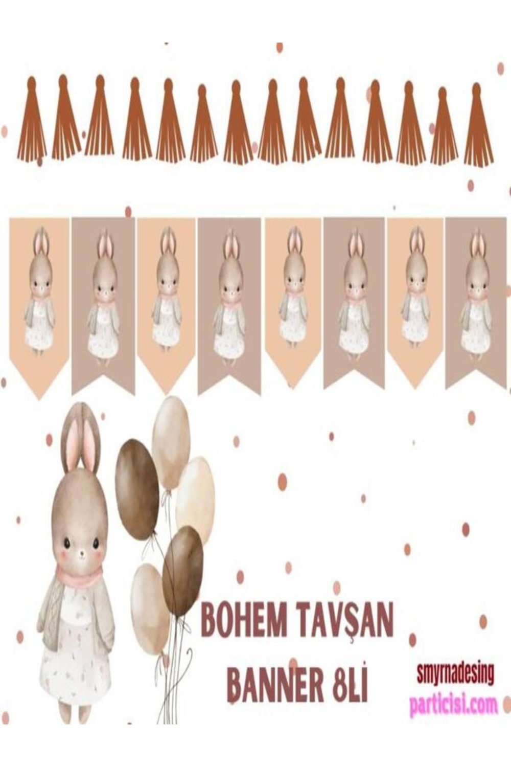 Bohem Retro Parti Malzemeleri 1 yaş,1/2,2yaş KÜÇÜK BOY