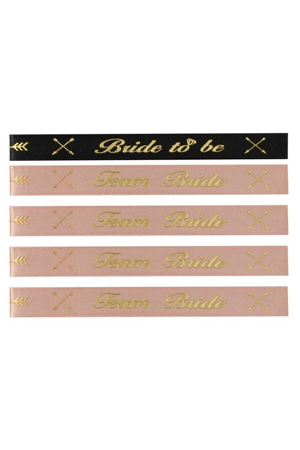 Bride Bileklik Bekarlığa Veda Parti Aksesuarı Bride-Team Bride Bileklik 5li Rose Altın