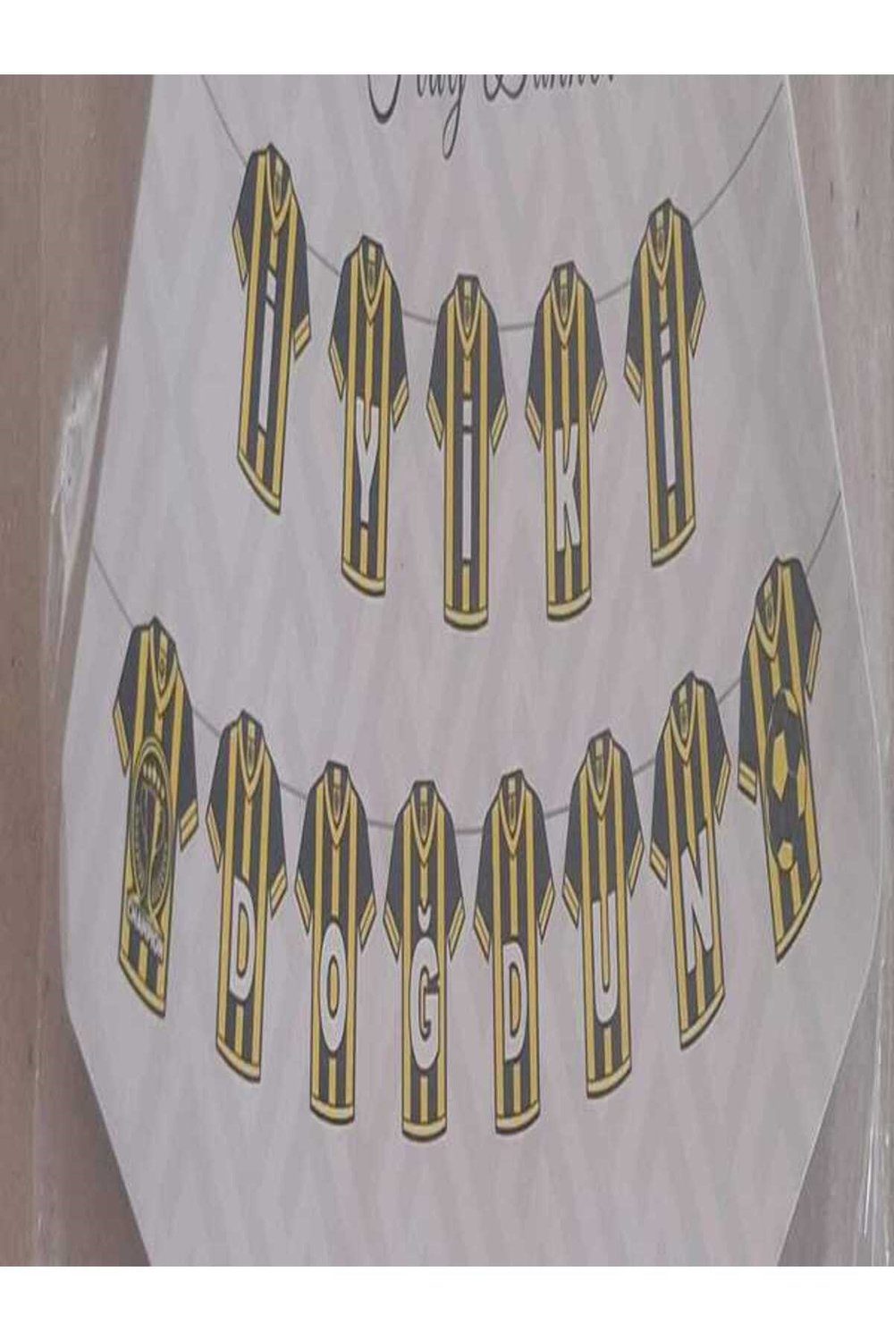İyiki Doğdun Banner,sarıKırmızı,Sarı Lacivert Desenli,REsimli Taraftar Banner,Flama