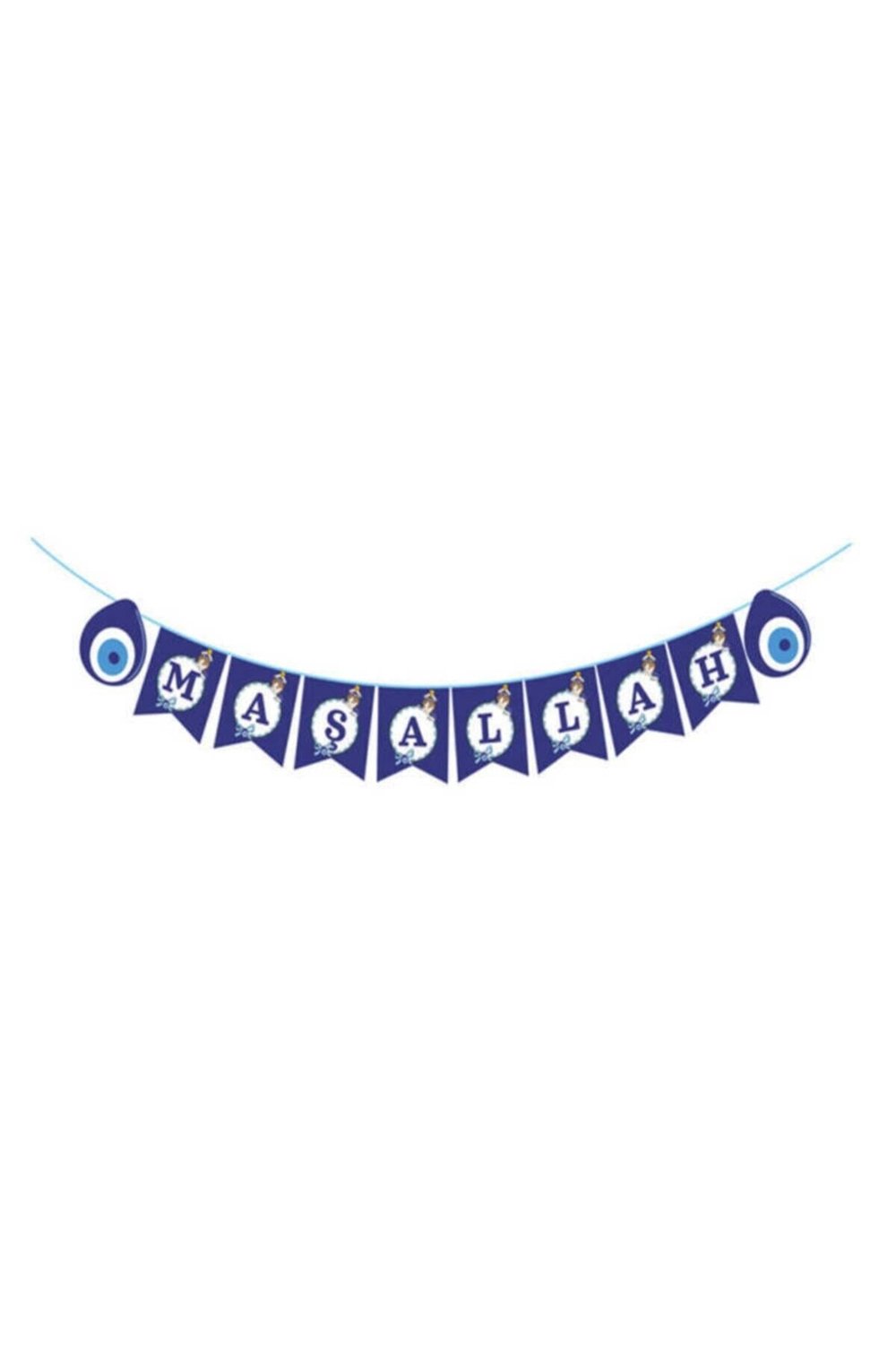 Maşallah Banner Duvar Süsü Nazar Boncuklu (lacivert)