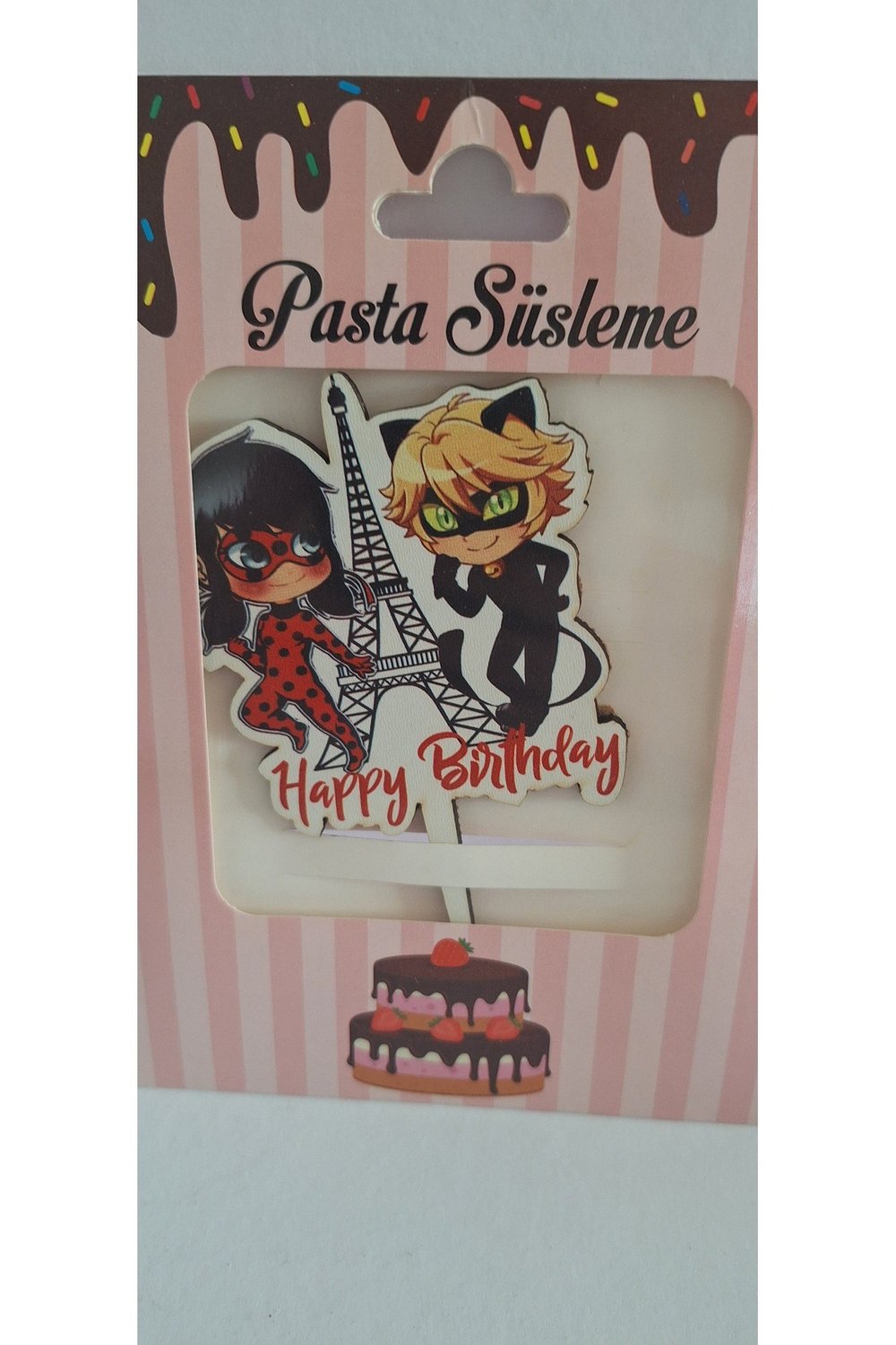 Mutlu anılar parti evi kedili pasta süsü