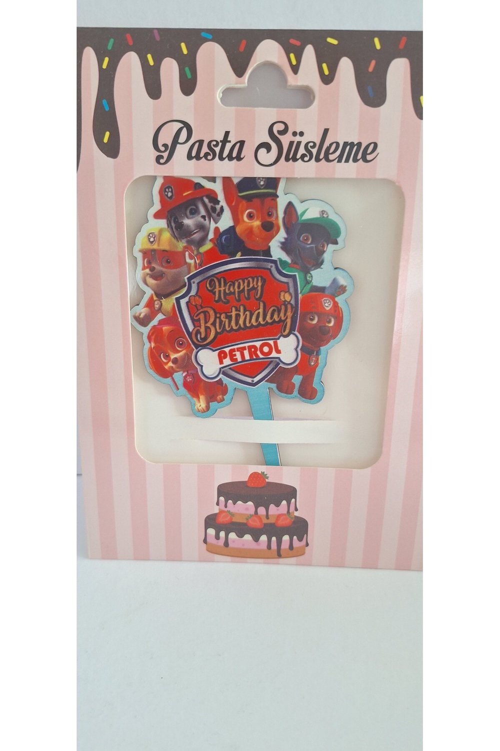 Mutlu anılar parti evi paw patrol kürdan süs