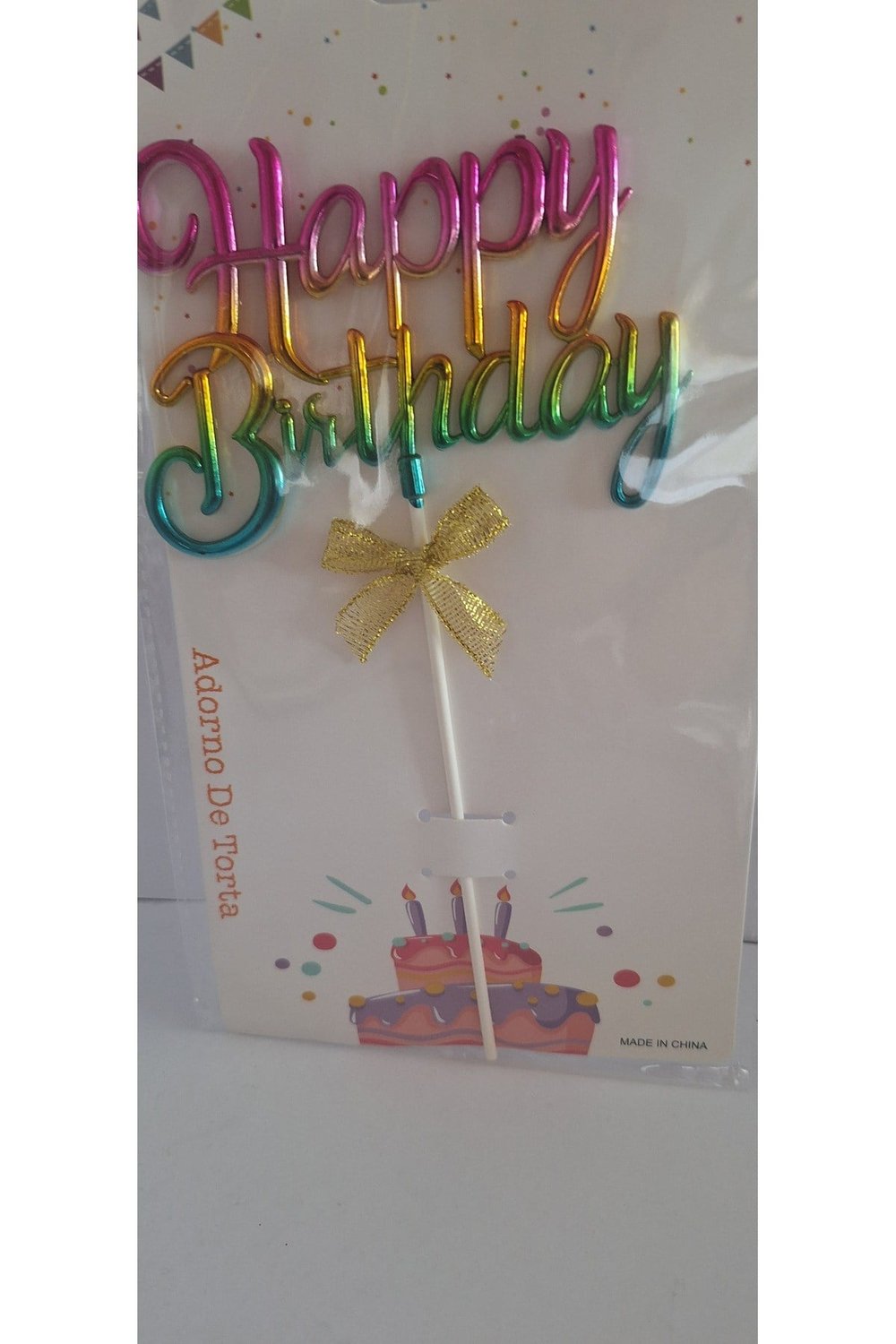 Mutlu anılar rainbow pasta süsü