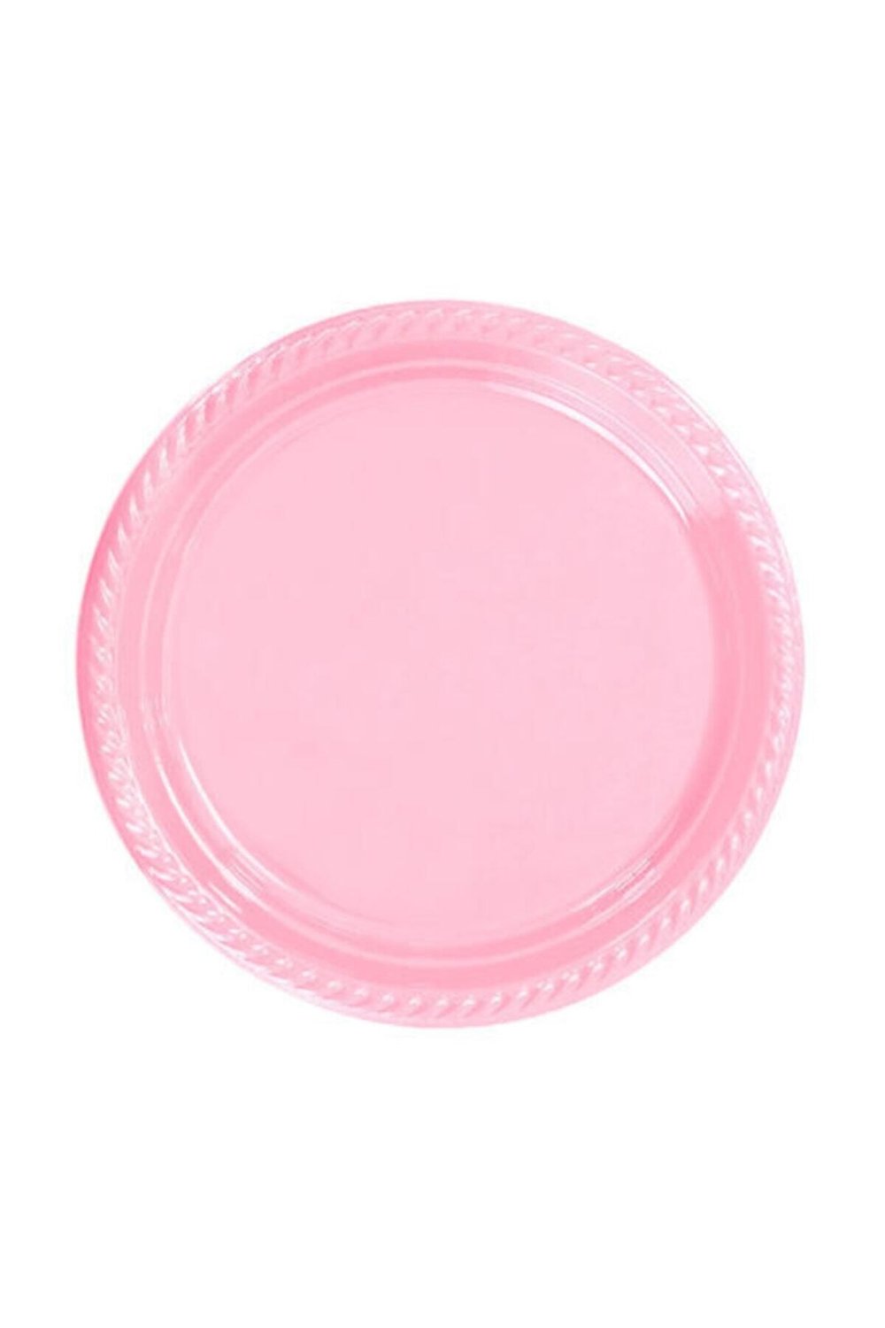 Pembe Plastik Tabak 25 Adet 22 Cm