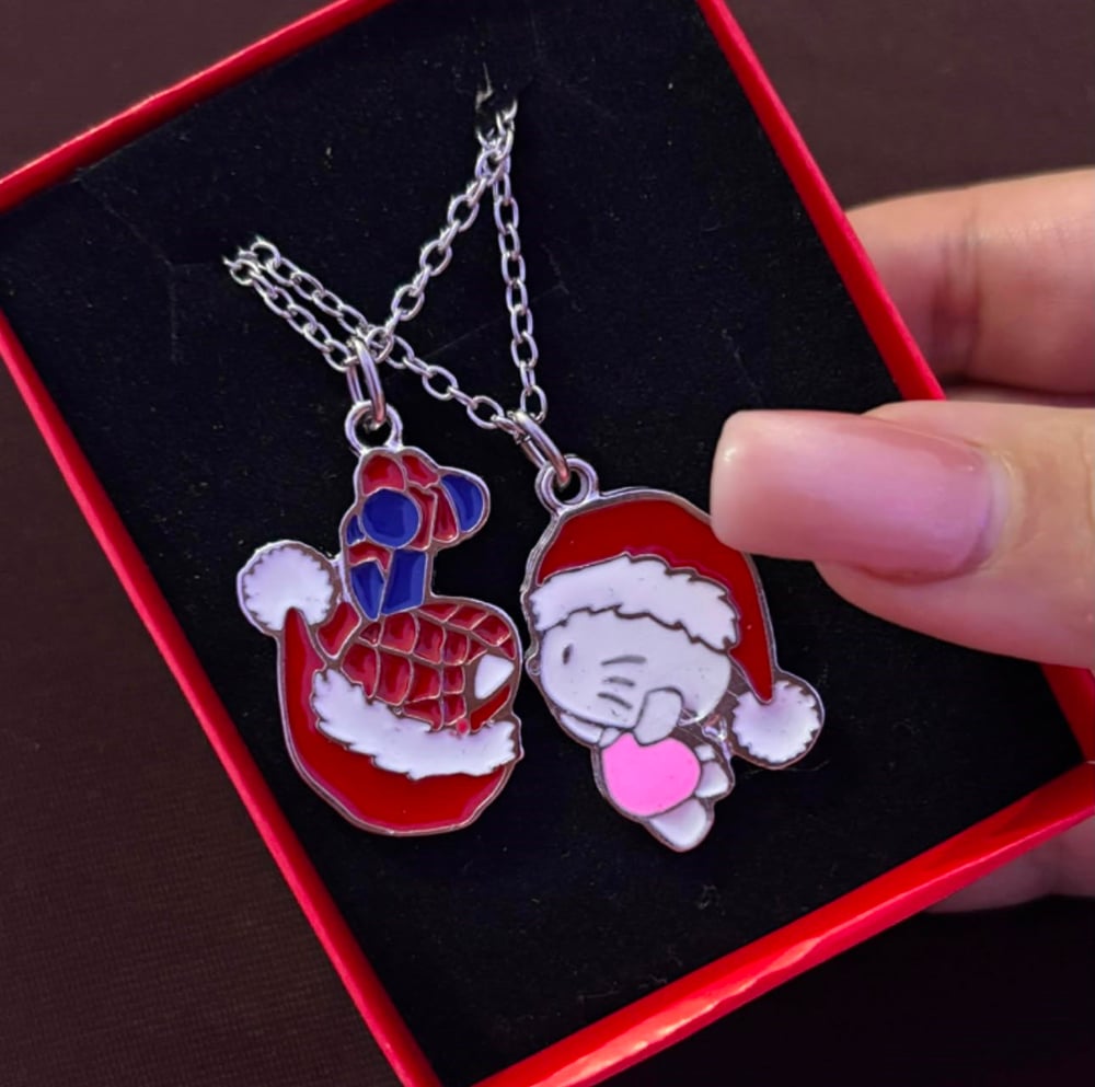 Spiderman-hello kitty çift kolyesi