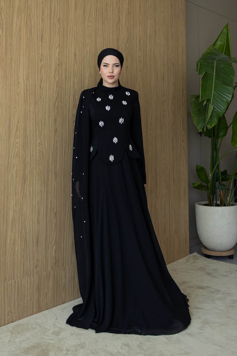 Lidya Pelerin Abiye | Siyah