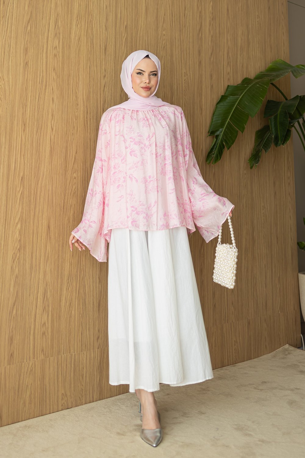 İnce Keten Bluz | Pembe
