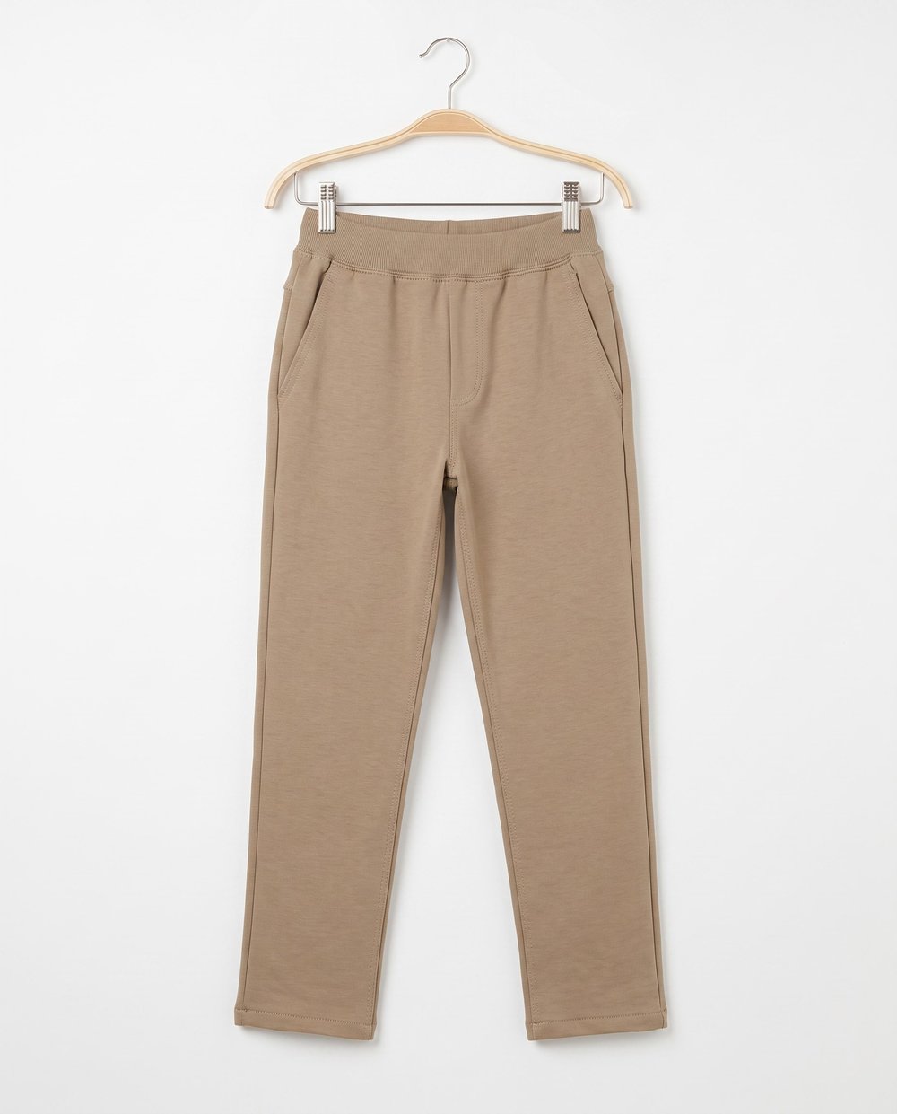 2828-1 Komapkt Penye Beli Lastikli Unisex Okul Eşofmanı (7-11) CAMEL