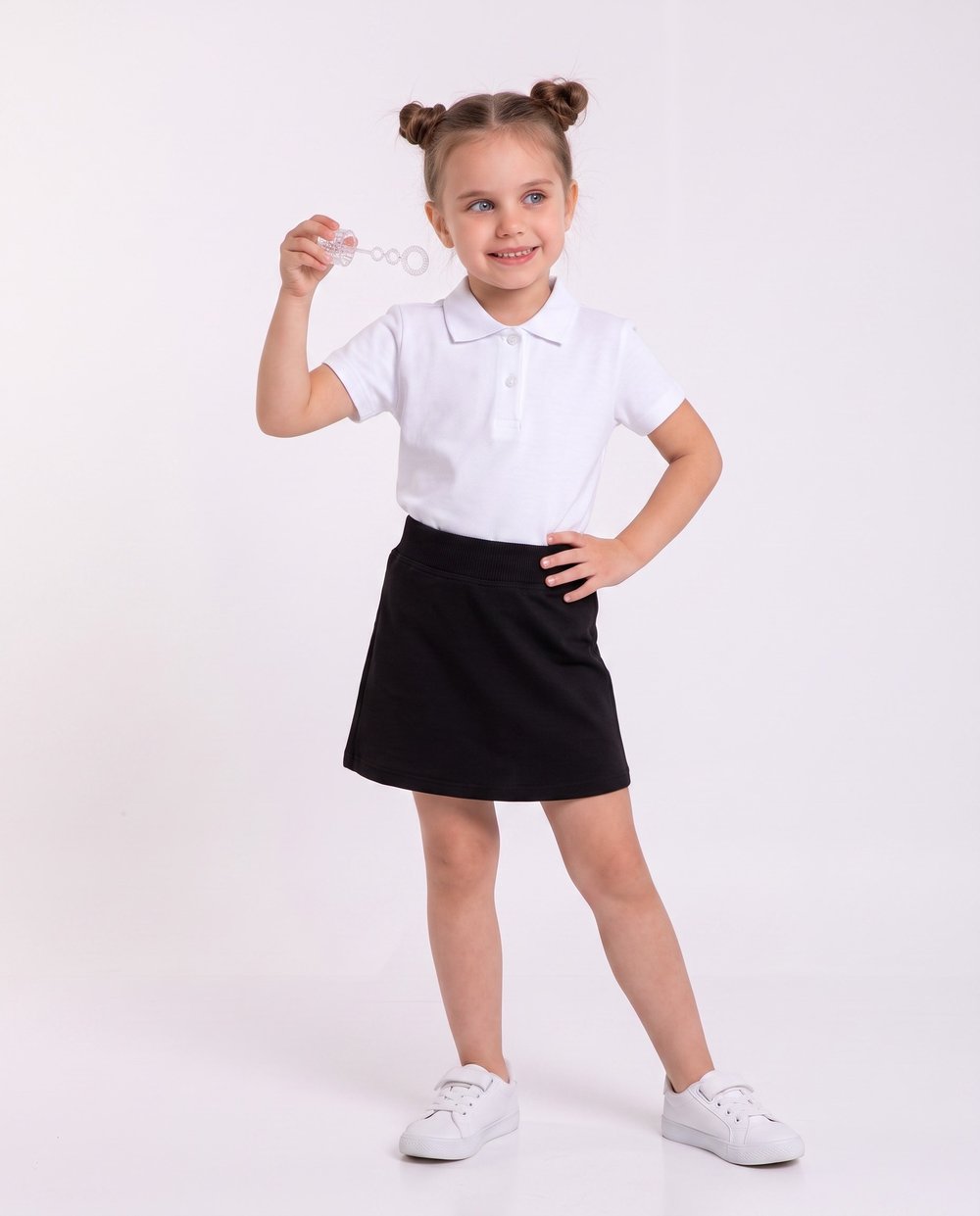 4162-1 7-11 Penye Şort Etek SİYAH