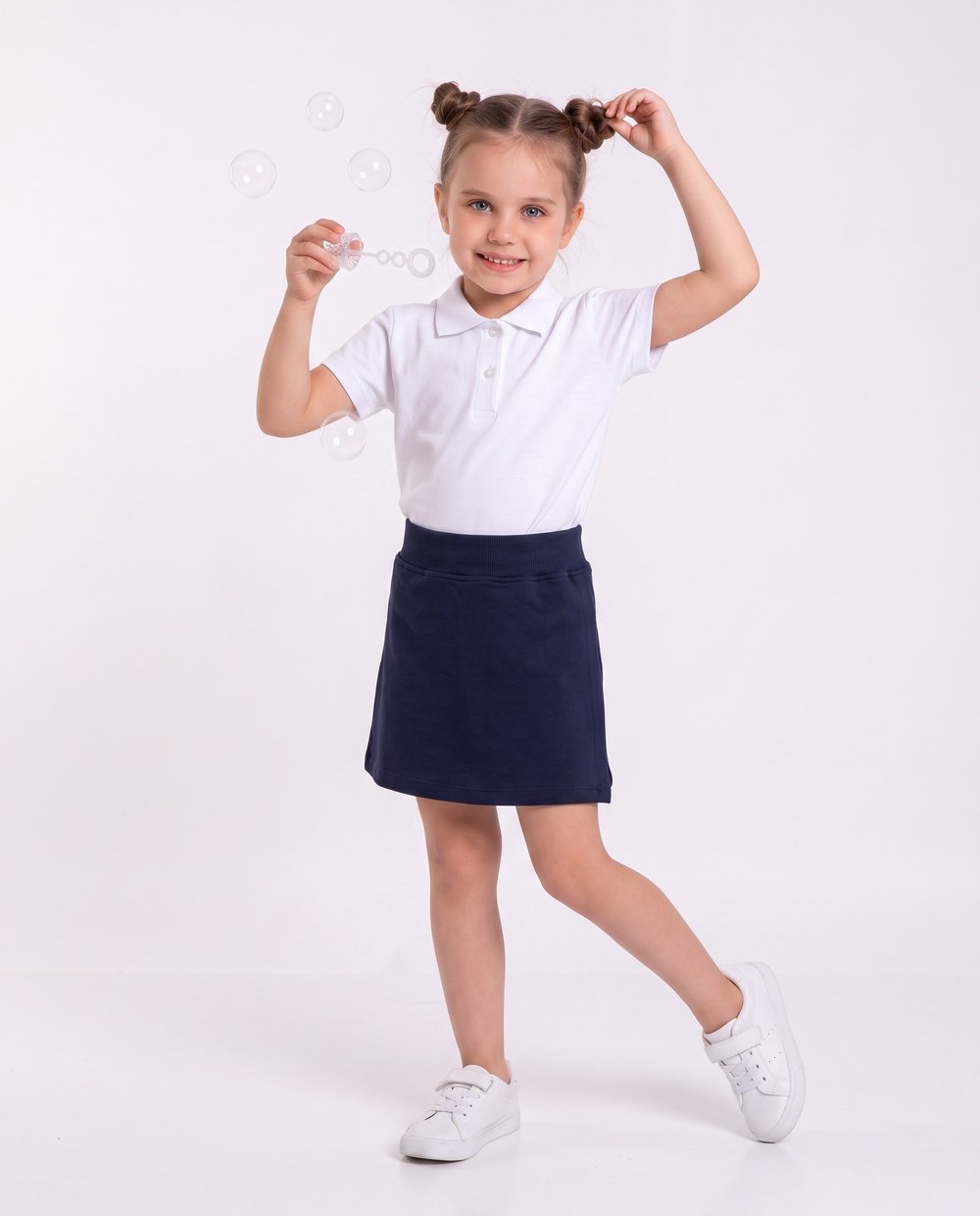 4162-1 Penye Şort Etek (6-10) LACİVERT