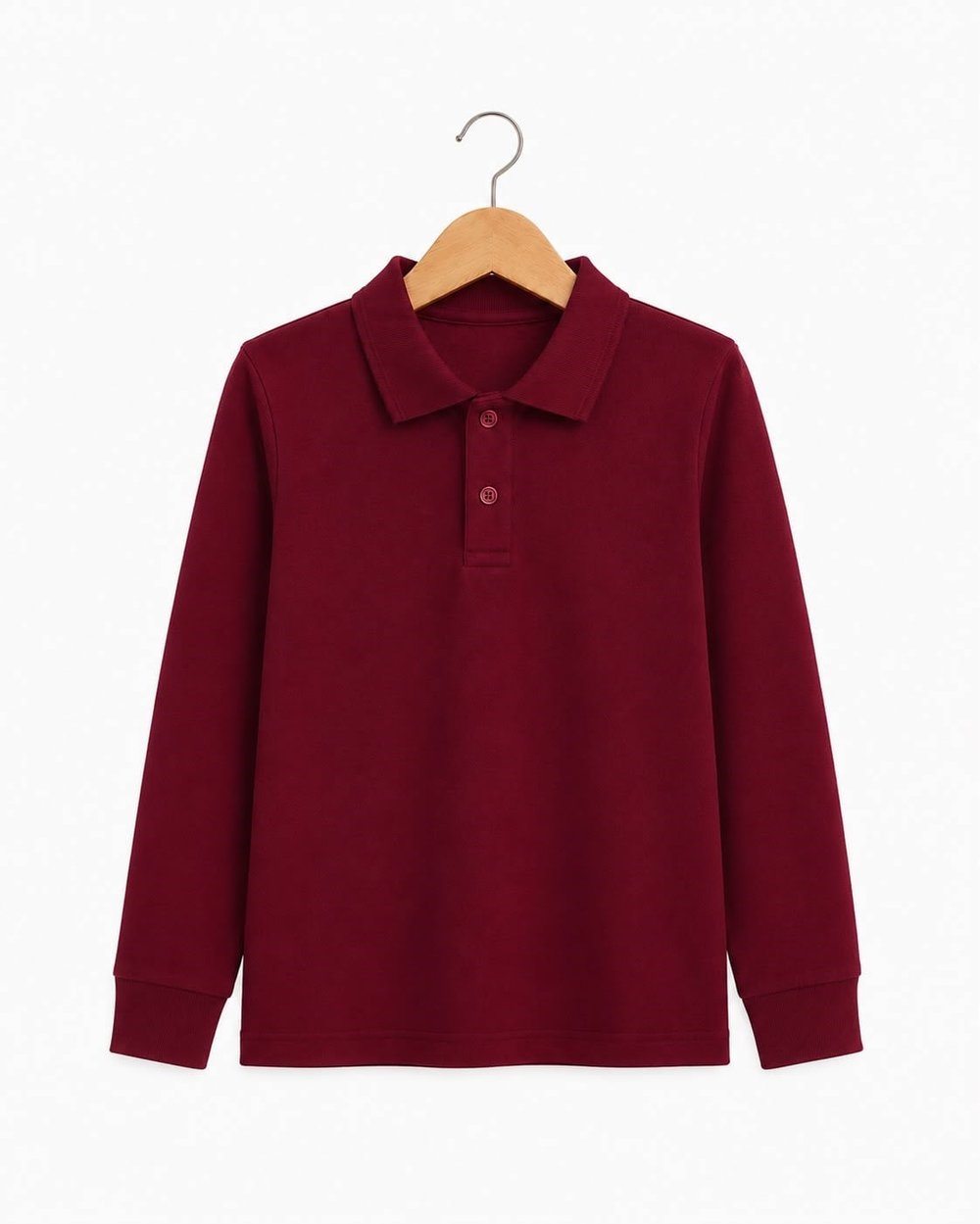4581-1 Uzun Kol Polo Yaka Unisex Çocuk Lakos BORDO