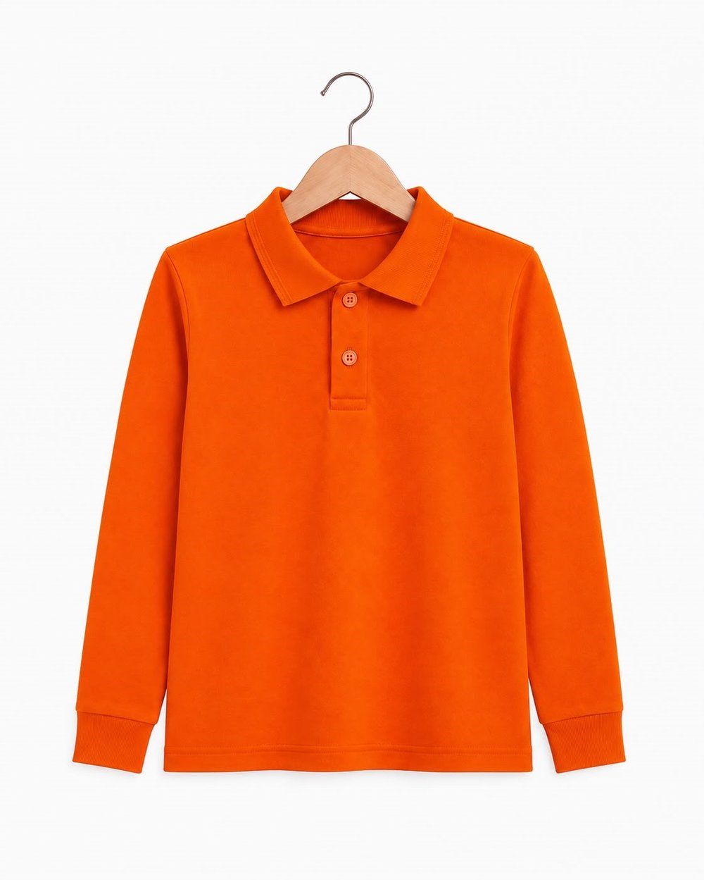4581-1 Uzun Kol Polo Yaka Unisex Çocuk Lakos TURUNCU