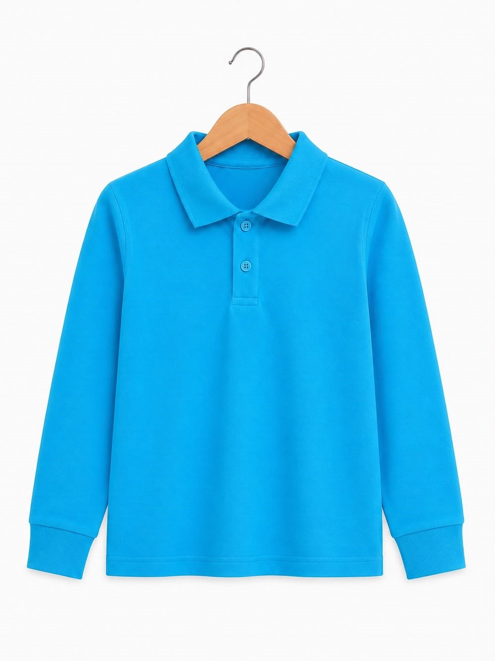 4582-1 Uzun Kol Polo Yaka Unisex Çocuk Lakos (11-14) TURKUAZ