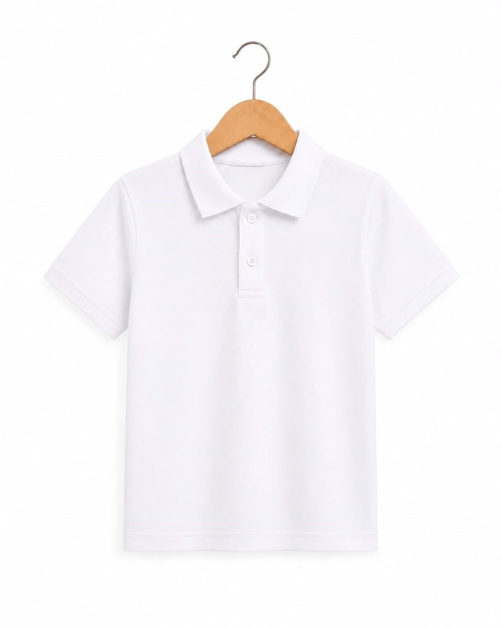 4583 Kısa Kol Polo Yaka Unisex Çocuk Lakos (15-18) BEYAZ