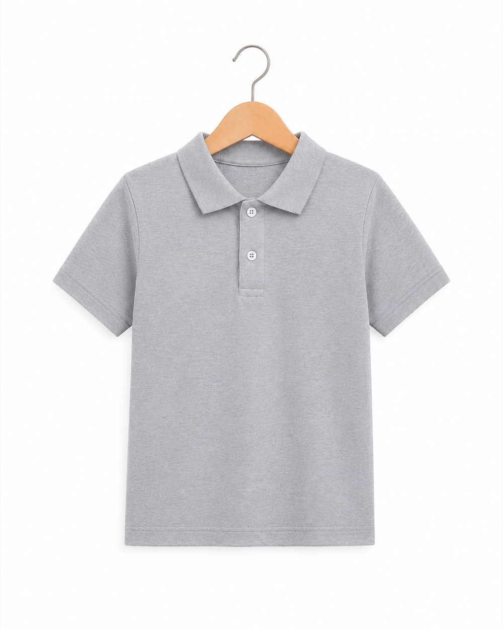 4583 Kısa Kol Polo Yaka Unisex Çocuk Lakos (15-18) GRİ