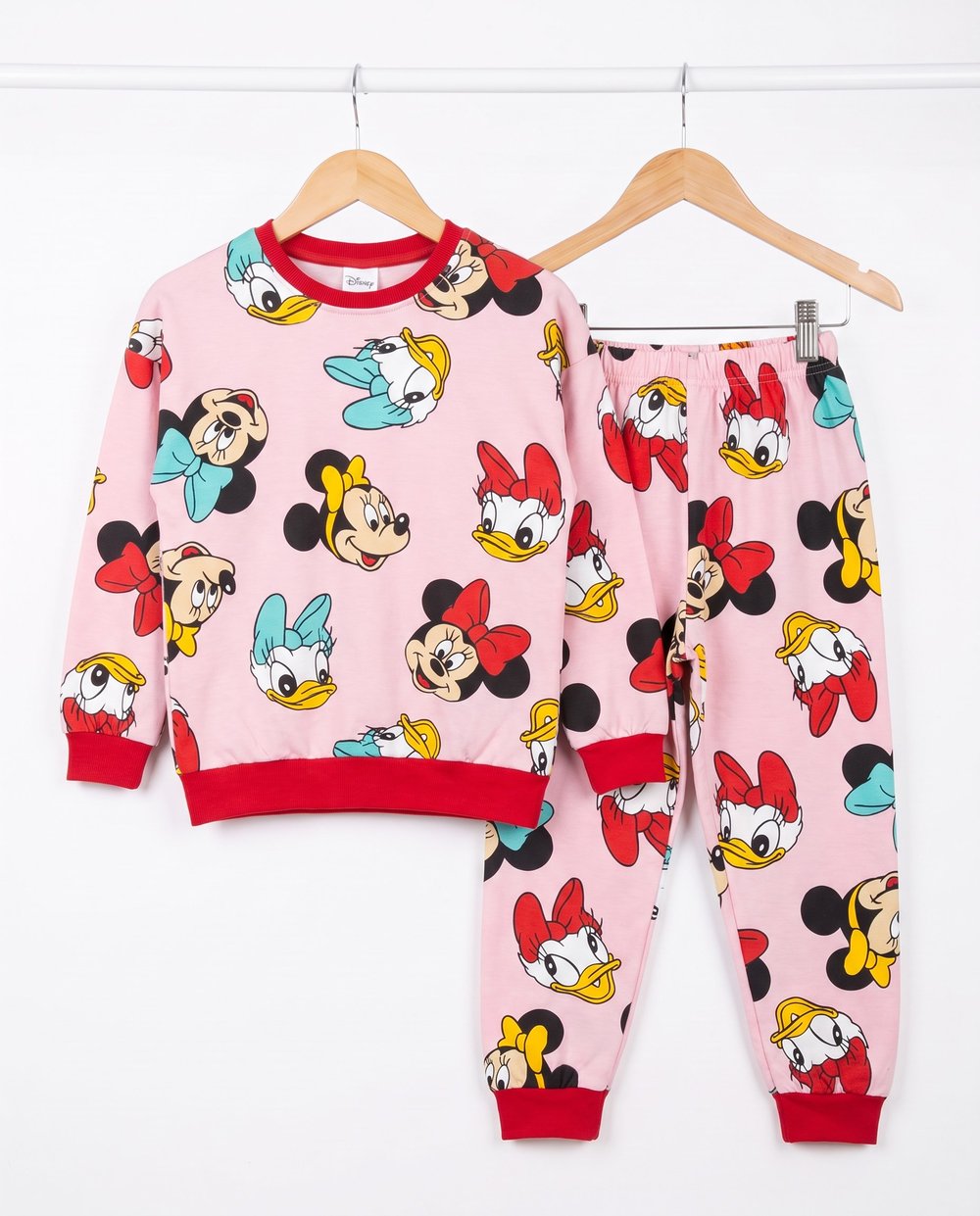 4602 Desenli Mevsimlik Pijama Takımı AÇIK PEMBE