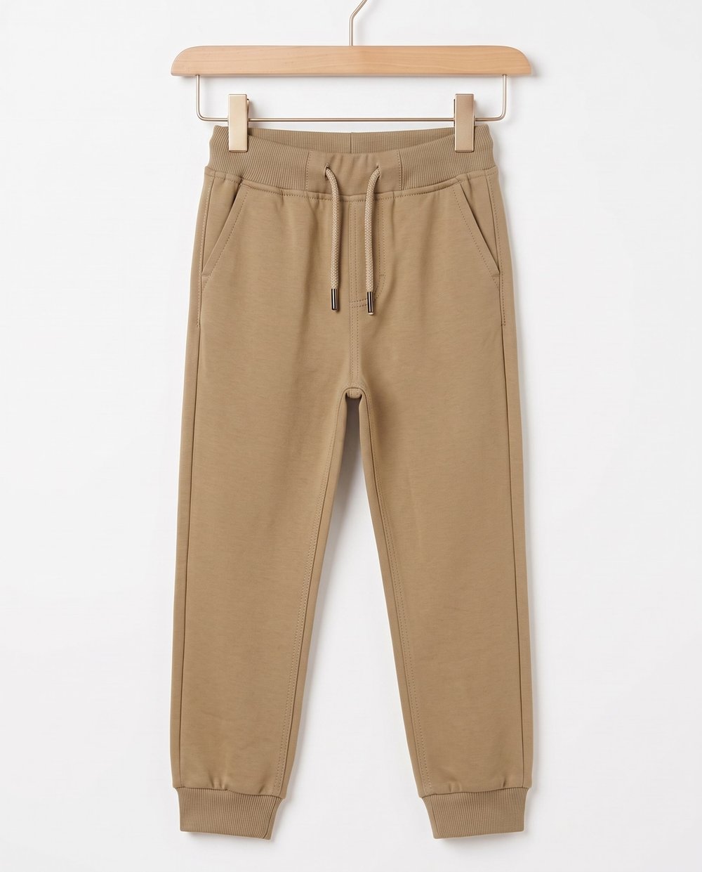 4603-1 Kompakt Penye Paça Lastikli Unisex Okul Eşofmanı (7-11) CAMEL
