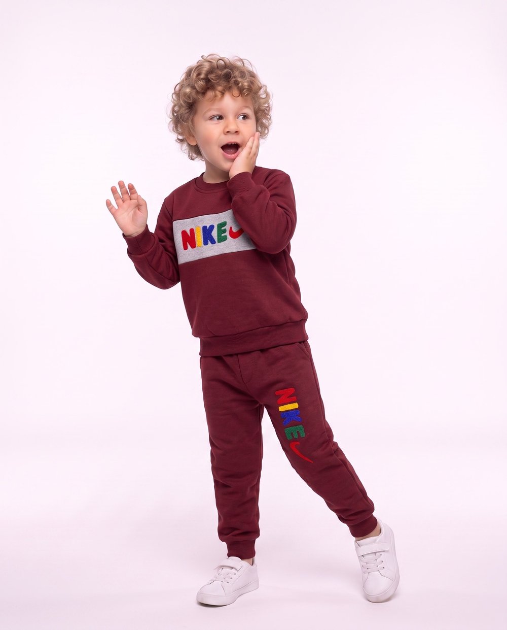 4609 İki İp Şardonlu Erkek Çocuk Takım BORDO