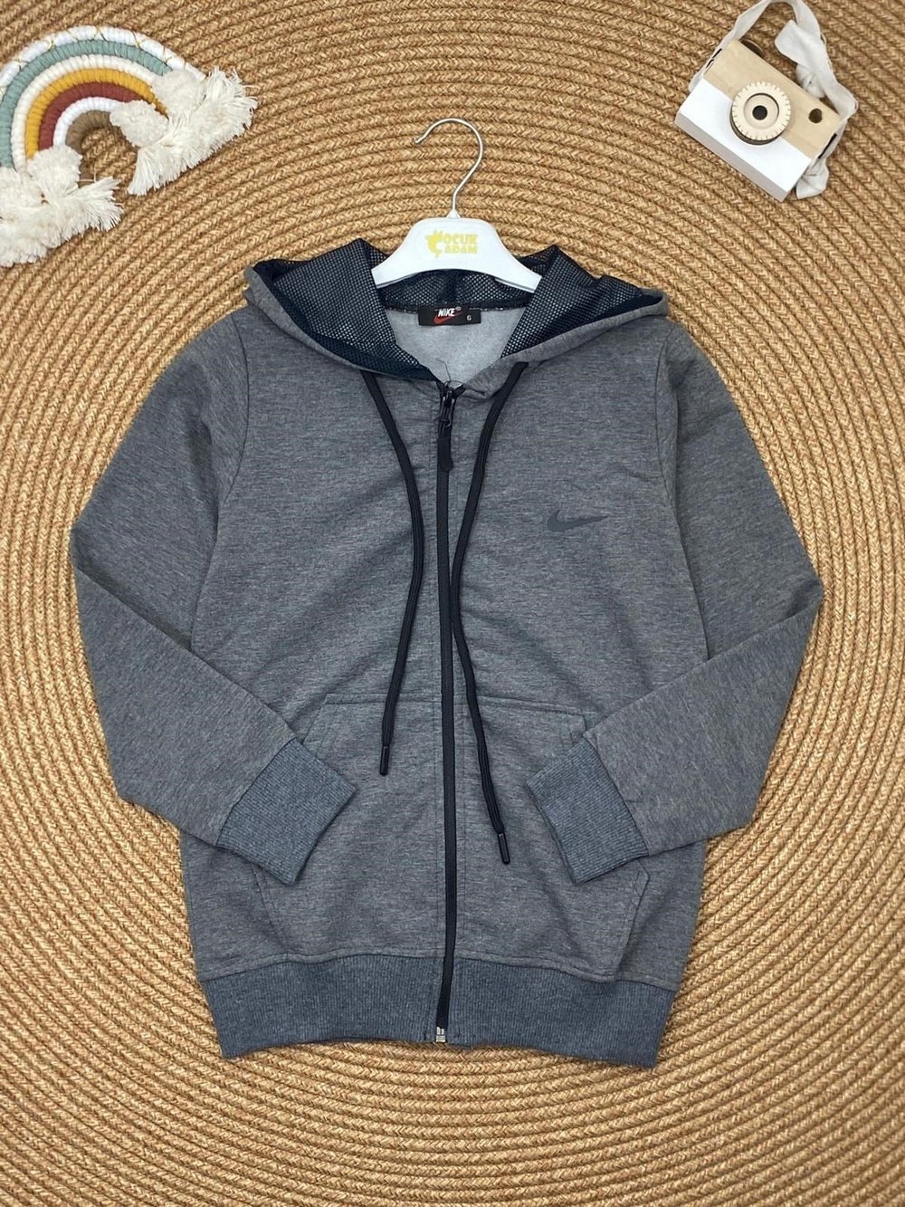 W4545 KAPŞONLU HIRKA GRİ