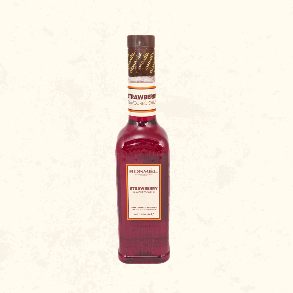 BONMIÈL Strawberry (Çilek) Aromalı Kahve, Kokteyl ve Smoothie Şurubu 750 ml
