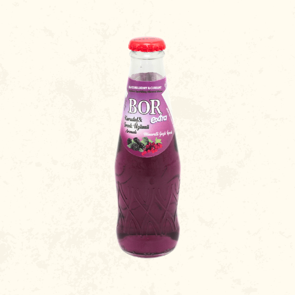 Bor Extra Karadut & Frenk Üzümü Gazozu 250 ml - Mayhoş ve Keskin Koyu Meyveli İksir