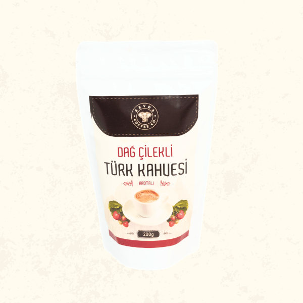 Sevda Coffee Co. Aromalı Dağ Çilekli Türk Kahvesi 200 g – Gurme Lezzet