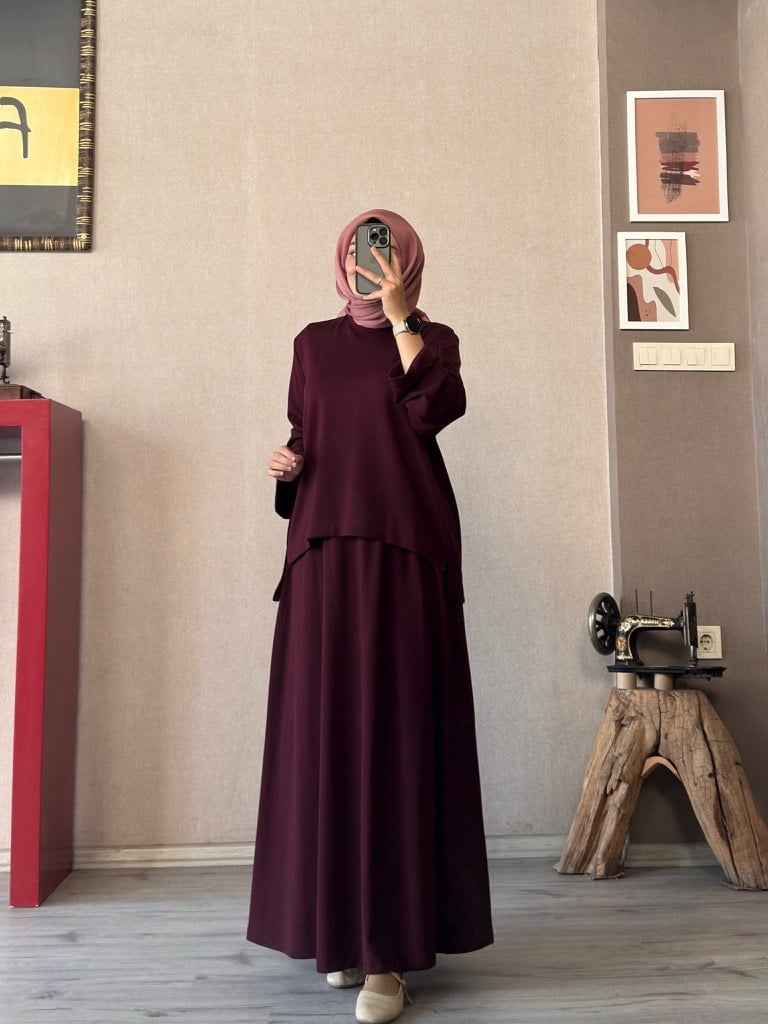 Bordo cery etekli takım - 09