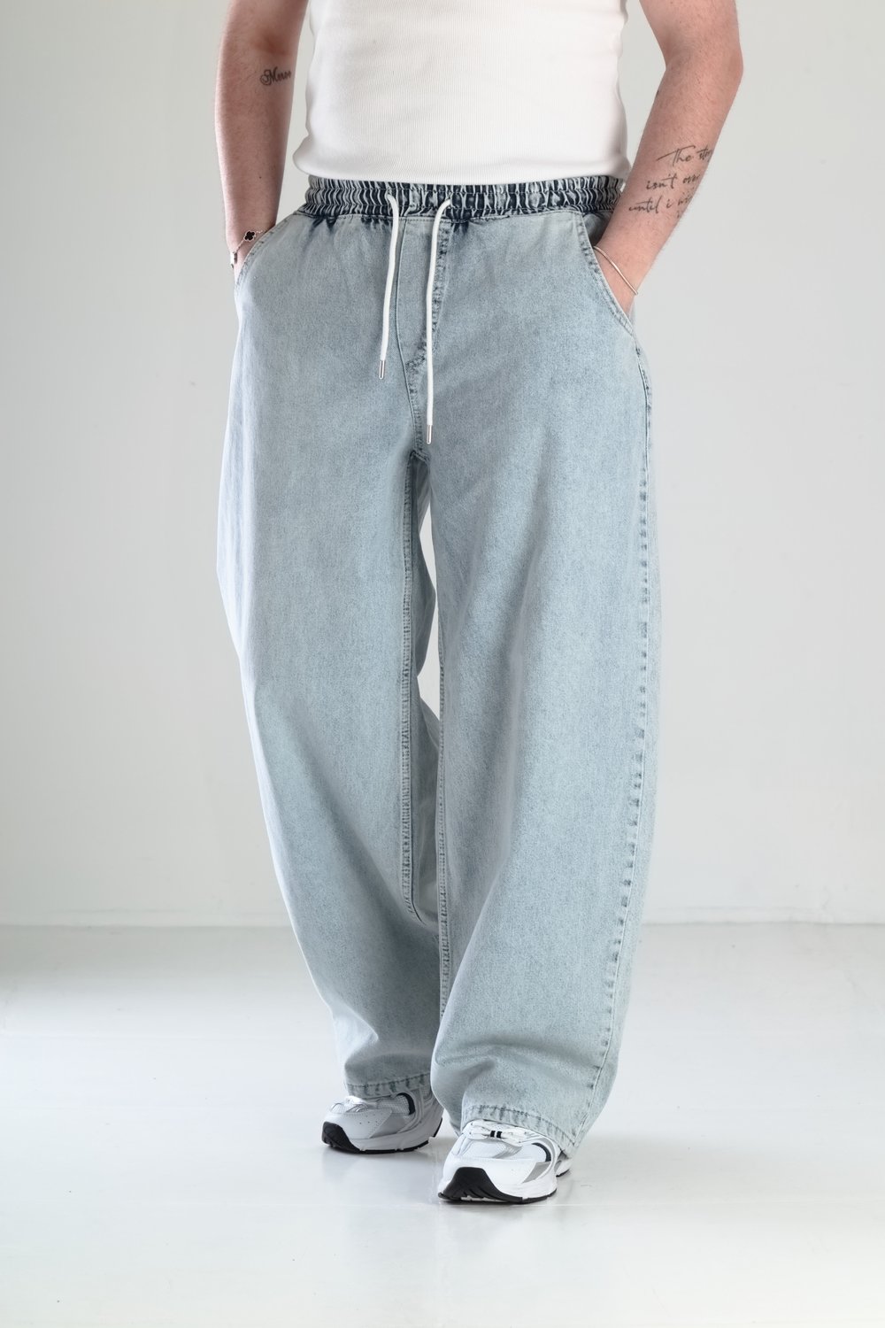 Erkek Bel Lastikli Balon Baggy Pantolon