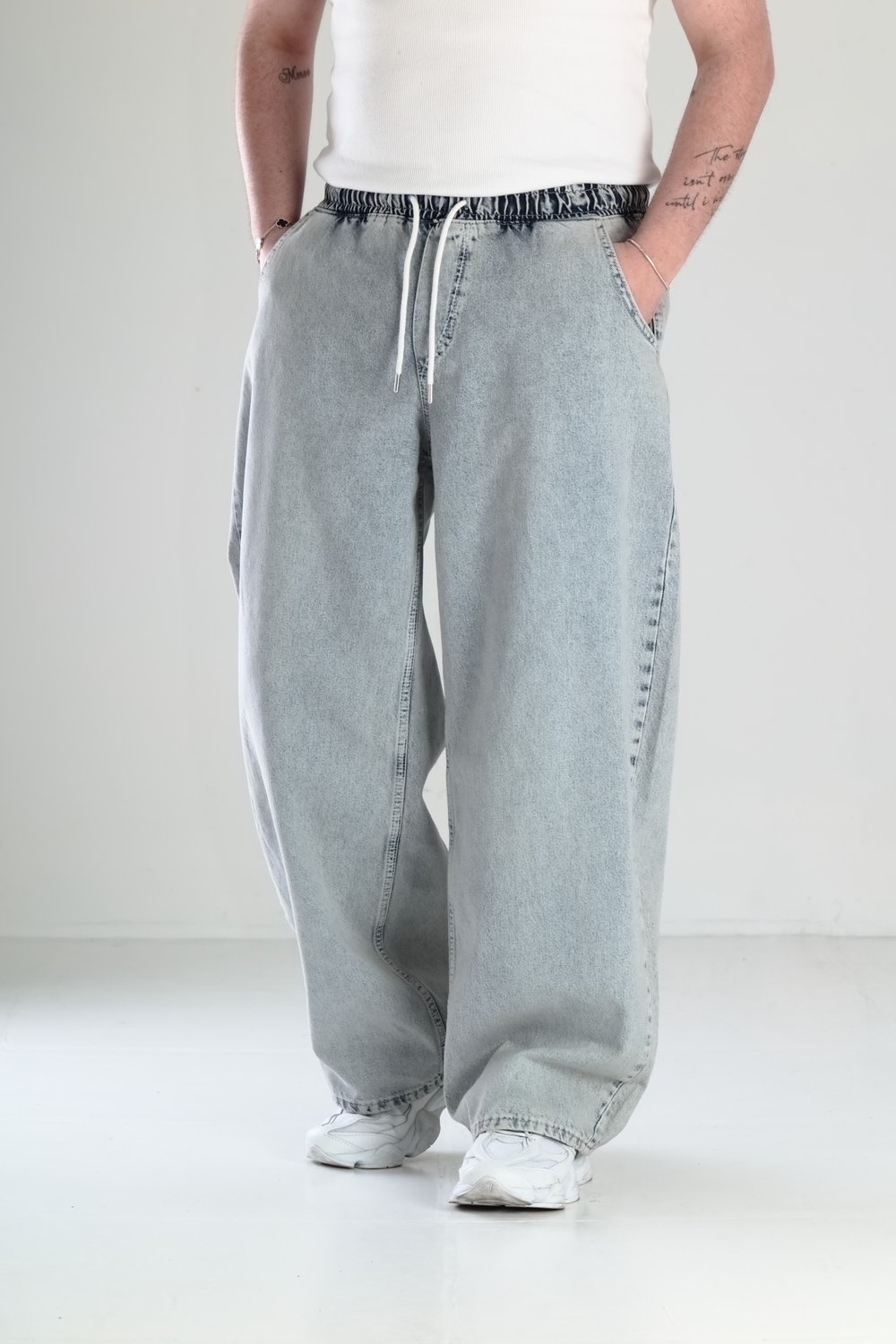 Erkek Bel Lastikli Balon Baggy Pantolon