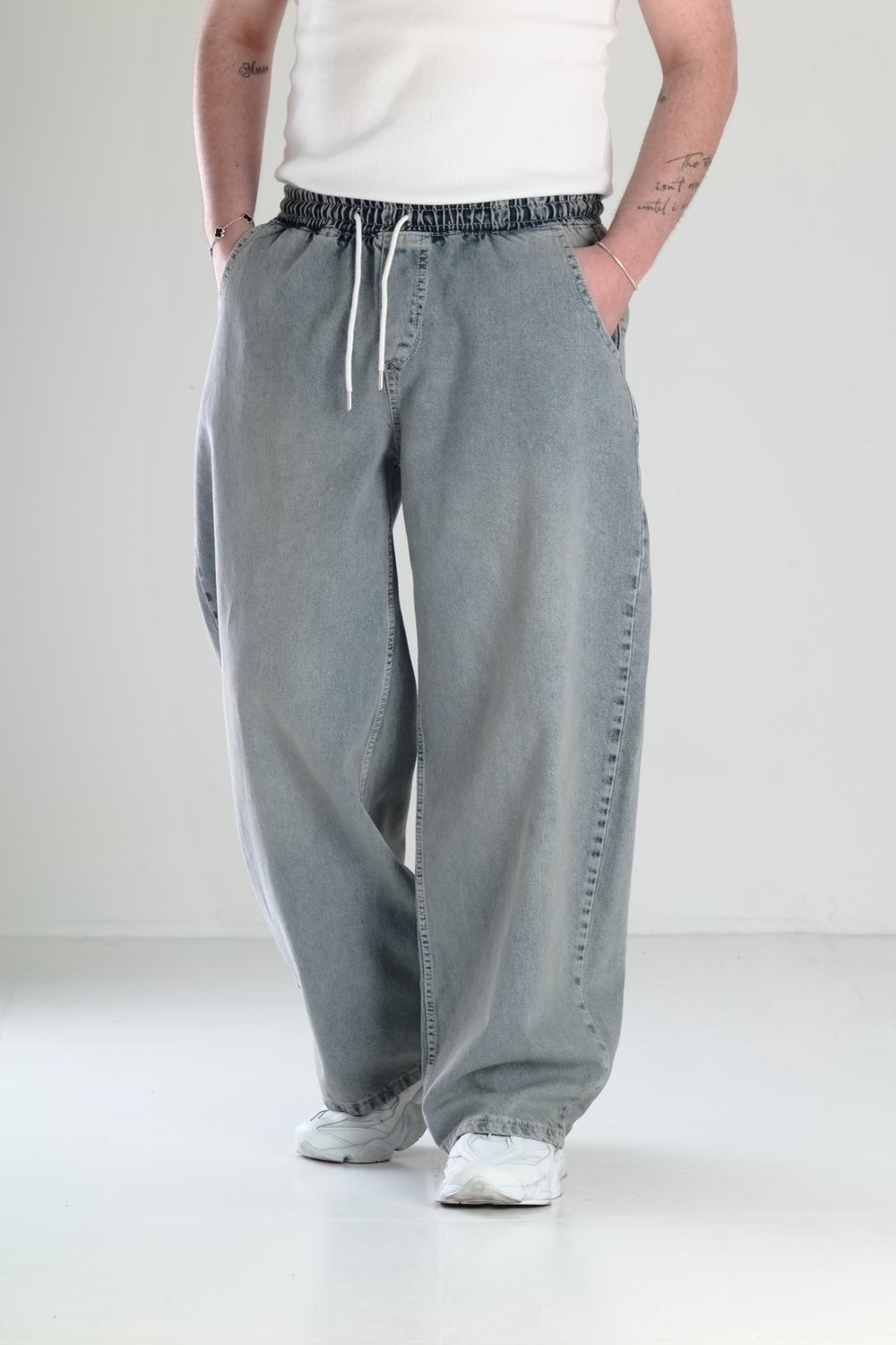 Erkek Bel Lastikli Balon Baggy Pantolon