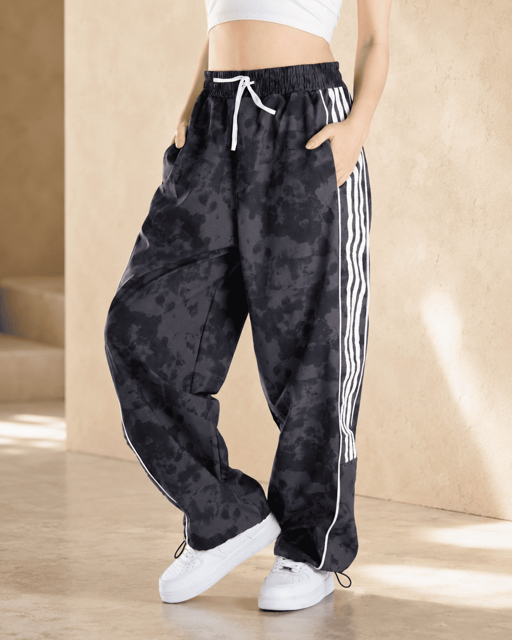 Kadın Paraşüt Kumaş Baggy Eşofman