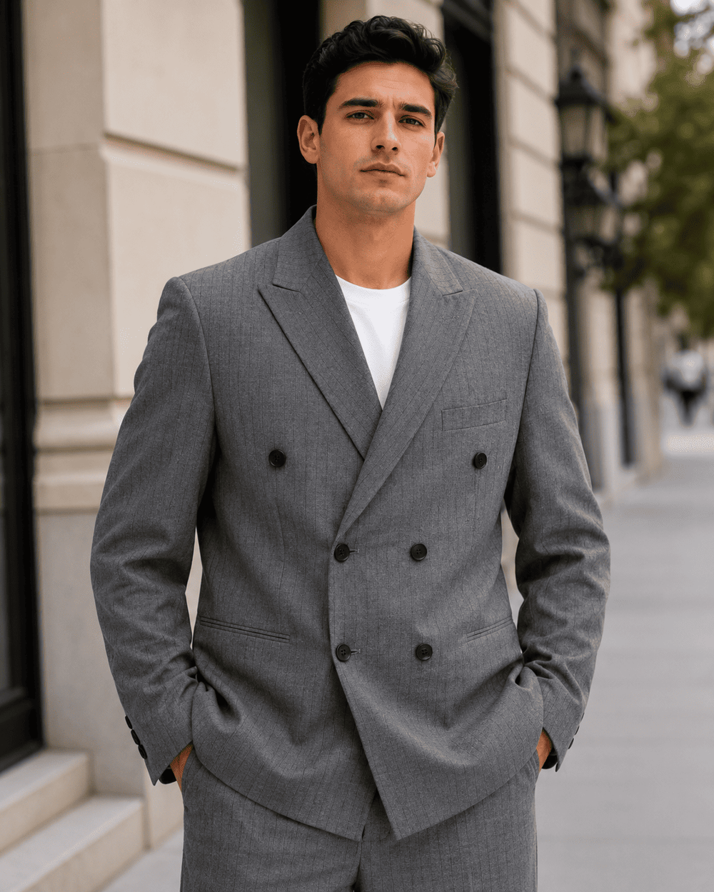Oversize Çizgi Detaylı Takım