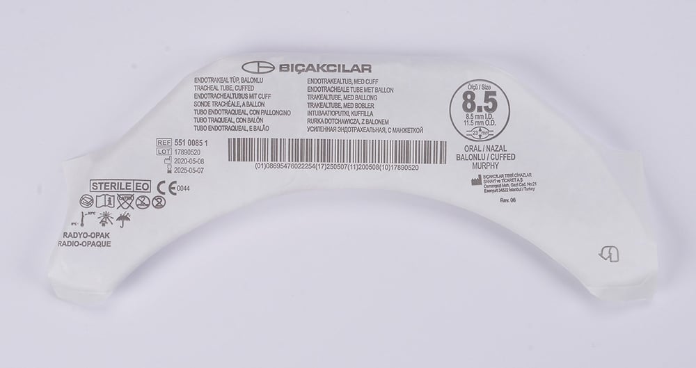 Bıçakcılar - Entübasyon Tüpü - 8,5 mm - Kaflı