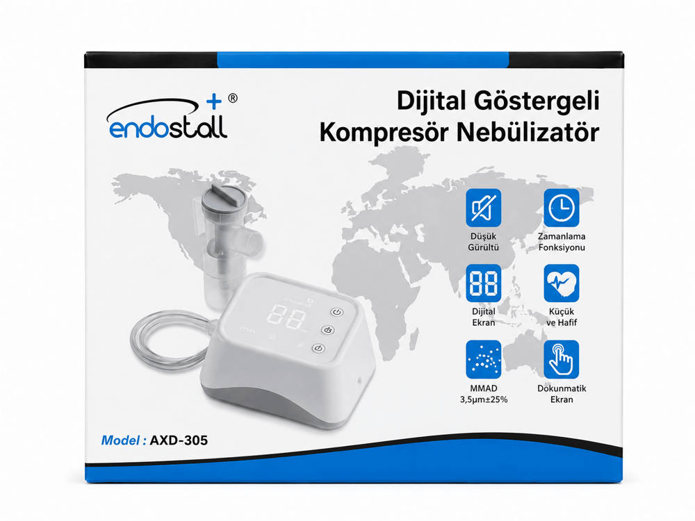 Endostall Dijital Kompresörlü Nebulizatör