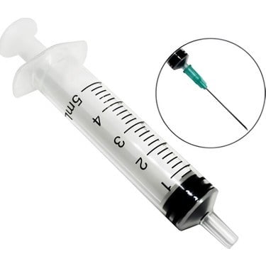 Genject - 5 ml Veteriner Şırınga 3P (Enjektör)  21G 16mm Yeşil Kısa İğneli