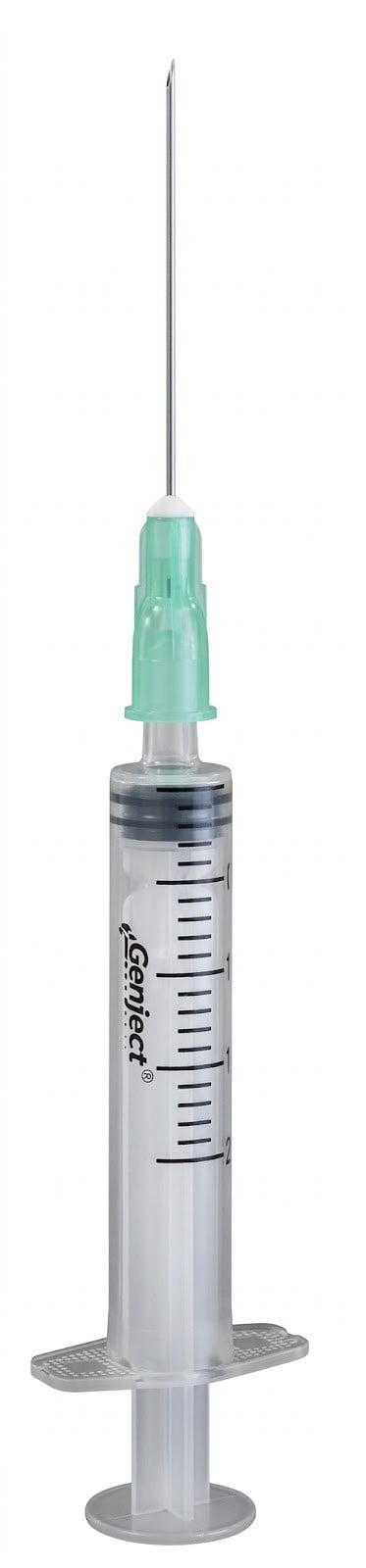 Genject 2,5 ml Veteriner Şırınga 3P (Enjektör) 21G 16mm Yeşil Kısa İğneli