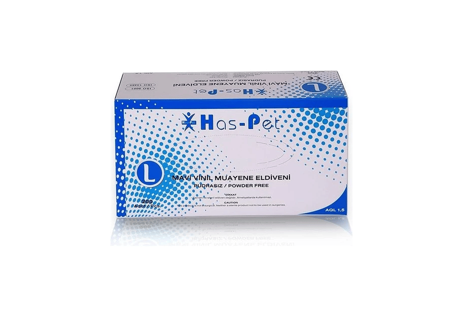 Haspet - Mavi Vinil Muayene Eldiveni - Large 100'lü