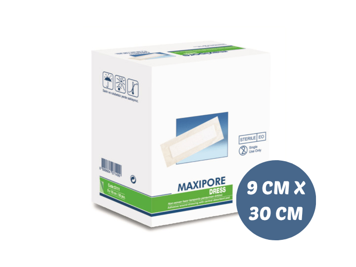 MAXİPORE DRESS | Pedli Nonwoven Yara Örtüsü 9CMx30 CM Steril